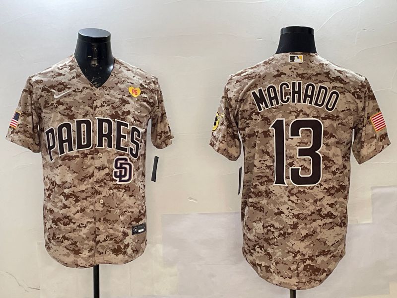 Men San Diego Padres #13 Machado Camo Game 2025 Nike MLB Jersey style 1->san diego padres->MLB Jersey